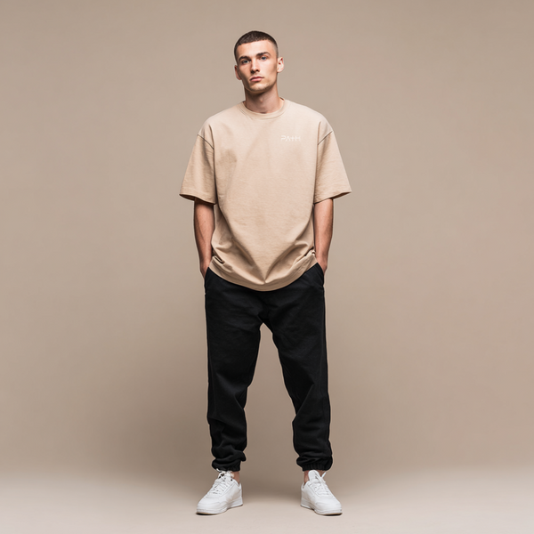 CORE RELAXED FIT HEAVYWEIGHT TEE - TAN