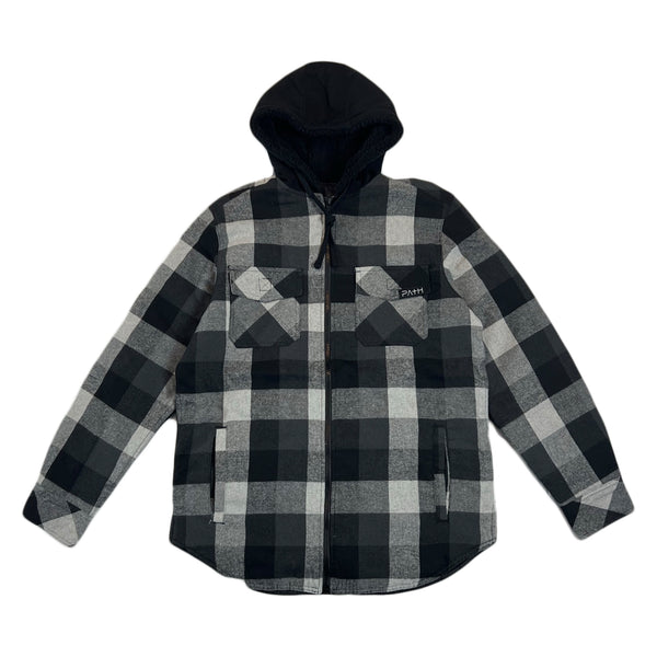 Quilted Flannel Hooded Jacket