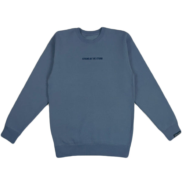 Strong in the Storm Crewneck - Storm Blue