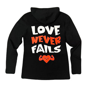 Christian apparel, love sweatshirt, black, long sleeve, fashion